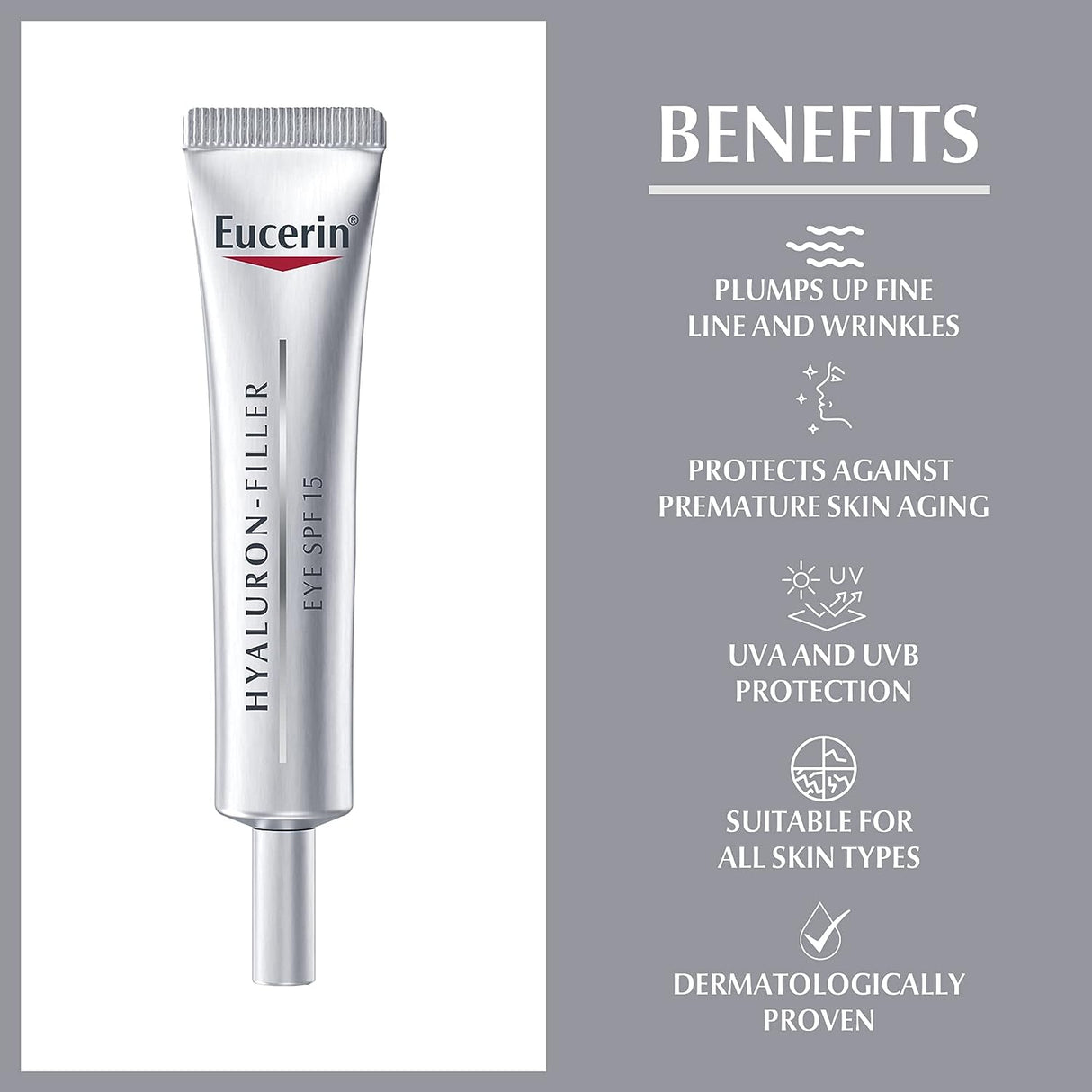 Eucerin - Eucerin Hyaluron-Filler Eye cream 15ml - Skincare - LUXURIUM