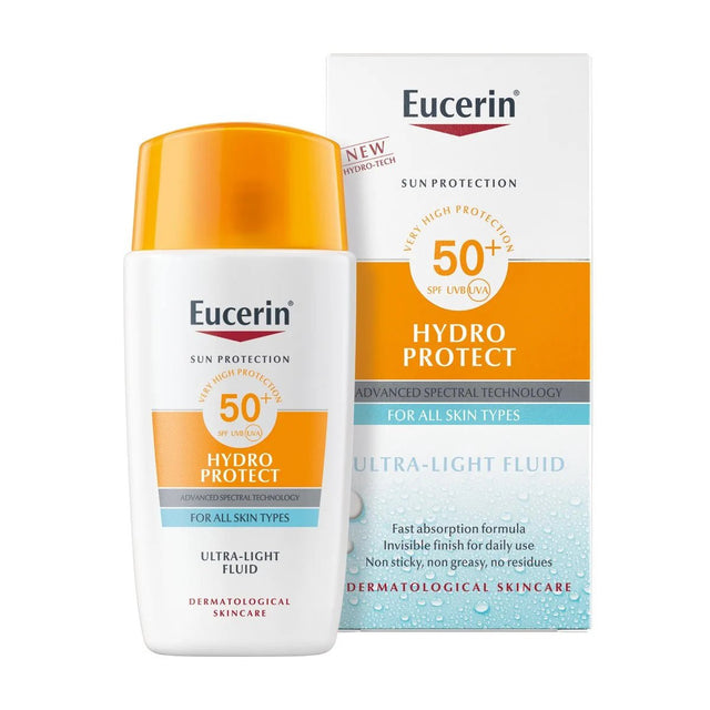 Eucerin - Eucerin Sun Face Hydro Protect Ultra-Light Fluid SPF 50+ 50ML - Skincare - LUXURIUM