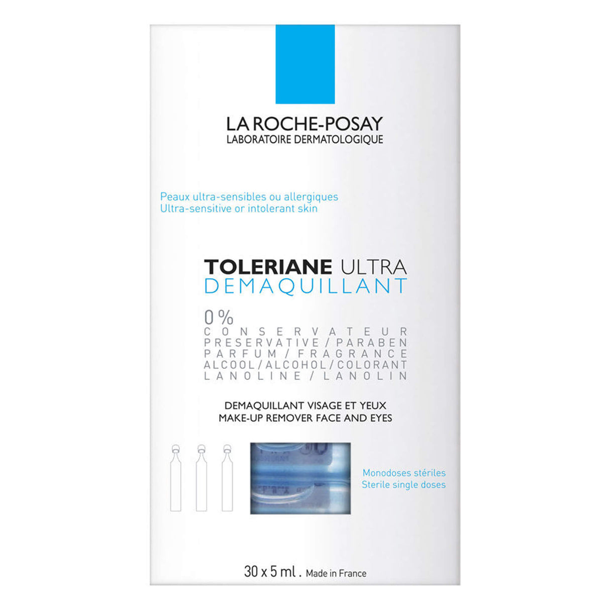 LA ROCHE-POSAY - Toleriane Single Dose Make Up Remover - ALLERGIC SKIN - LUXURIUM